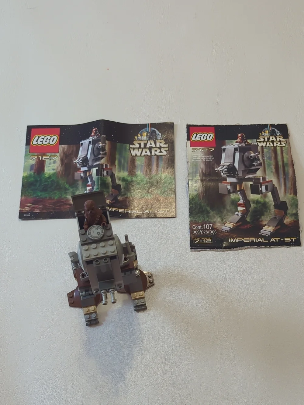 Vintage Star Wars Lego Set 7127 Imperial AT-ST Chewbacca Minifigure 2001 Manual